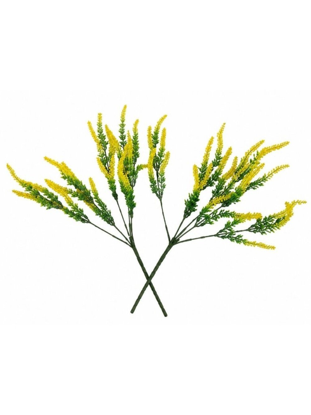 Yellow Faux Lavender Stems Artificial Salvia Greenery Picks Farmhouse